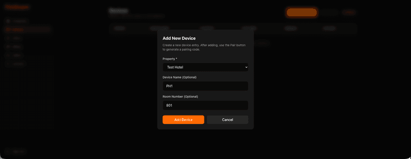 Enter Device Details